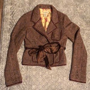 Abercrombie & Fitch Brown Tweed Blazer